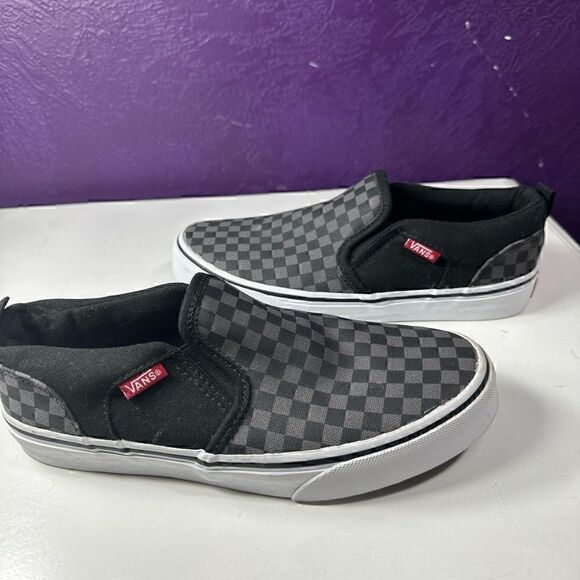 Vans Off The Wall Checkered SlipOn Youth Skateboard Shoe - Picture 1 of 6